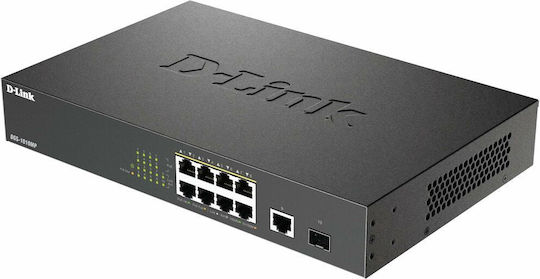 D-Link DGS-1010MP/E Unmanaged L2 PoE Switch με 8 Θύρες Gigabit (1Gbps) Ethernet και 1 SFP Θύρα