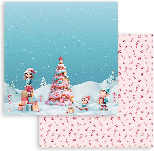 Scrapbooking-Zubehör Χαρτιά 10 Stück 20,3×20,3cm Stamperia Candy Christmas