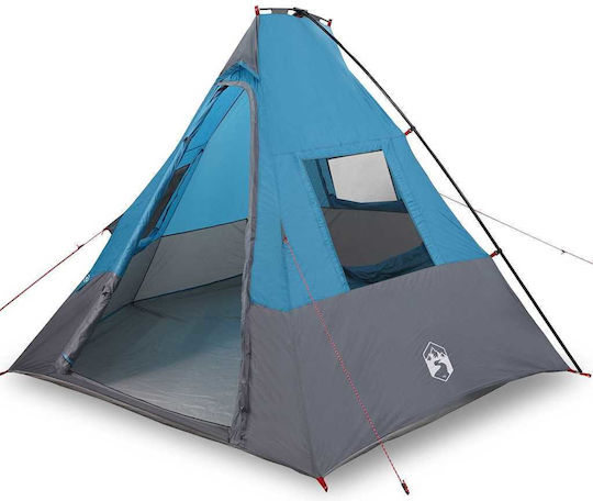 vidaXL Καλοκαιρινή Σκηνή Camping Teepee Μπλε 383x338x217εκ.