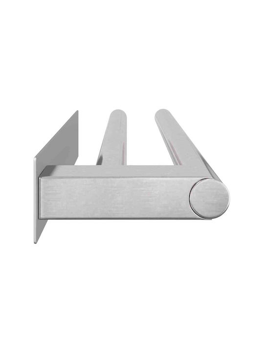 vidaXL Single Wall-Mounted Bathroom Shelf Unit ​40x9cm Inox Silver
