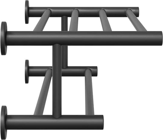 vidaXL Single Wall-Mounted Bathroom Shelf Unit ​61x23cm Inox Black