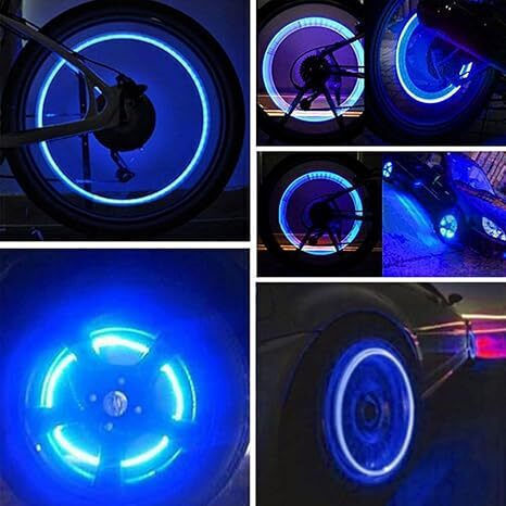 Fire Flys Wheel Tire Valve Cap Flash Led 2 Pieces Green