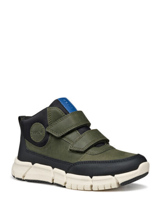 Flexyper Kids Sneakers High with Hoop & Loop Closure Khaki