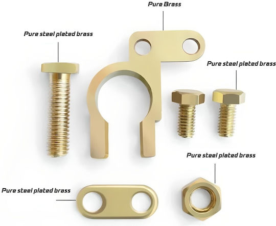 Brass Battery Clamps 6v 12v 24v Set
