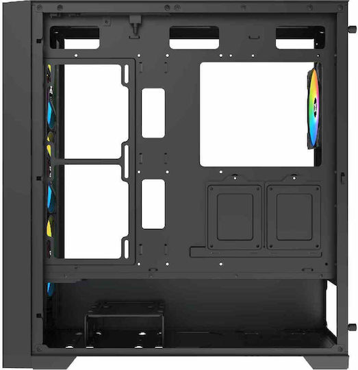 Xigmatek Master X II Геймърско бюро Midi Tower Компютърна кутия със страничен прозорец Черен
