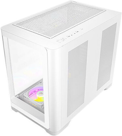 Antec C5 Curve Gaming Midi Tower Κουτί Υπολογιστή με Πλαϊνό Παράθυρο και ARGB Φωτισμό Λευκό