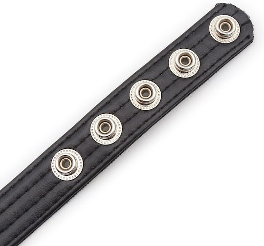Adjustable Leather Cock Ring Snap Closure