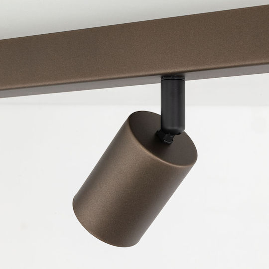 TK Lighting Dreifach Spot mit Fassung GU10 in Braun Farbe