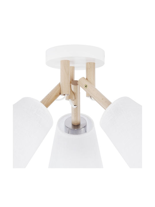 TK Lighting Vaio Triple Spot with Socket E27 in White Color