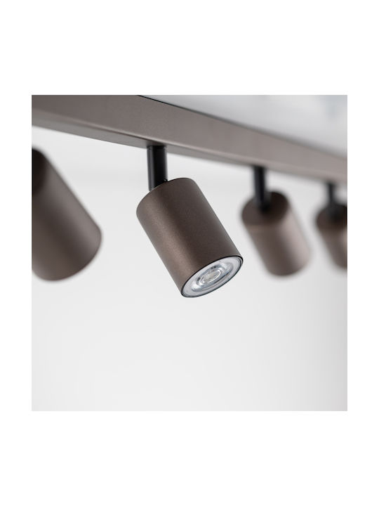 TK Lighting Спот с 8 Светлини и с Цокъл GU10 в Кафяв Цвят