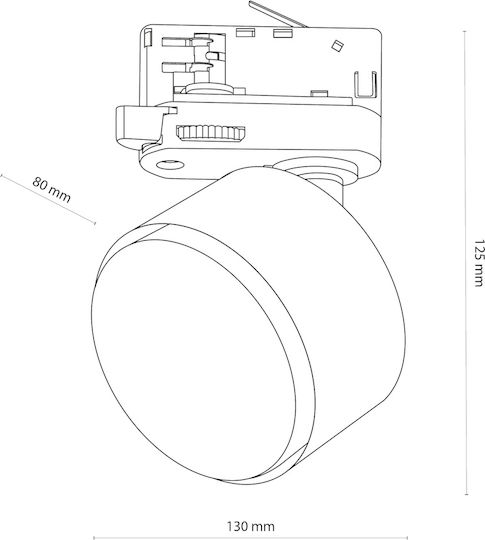 TK Lighting Single Spot with Socket GX53 in White Color
