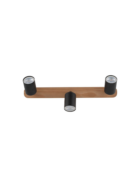 TK Lighting Double Spot with Socket GU10 in Black Color