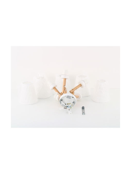 TK Lighting Vaio Spot with 5 Lights and with Socket E27 in White Color