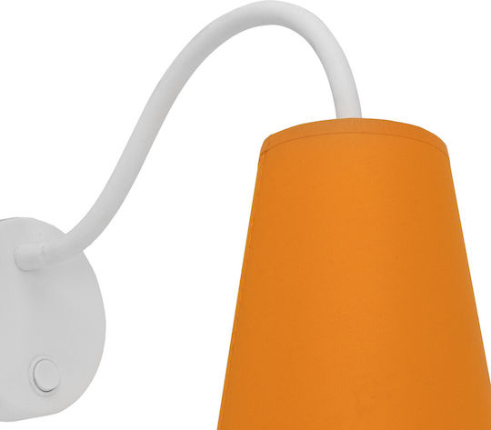 TK Lighting Wire Colour Leuchte Wand mit Fassung E27 Orange