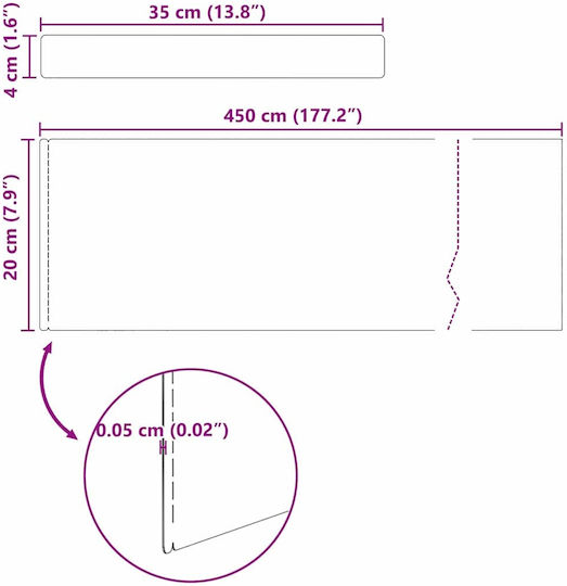 vidaXL Bordură de Grădină din Metal în Culoarea Maro 20cm x 4.5m