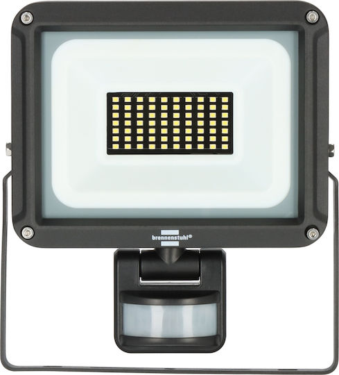 Brennenstuhl Jaro Στεγανός Προβολέας LED 30W Ψυχρό Λευκό 6500K με Αισθητήρα Κίνησης IP65
