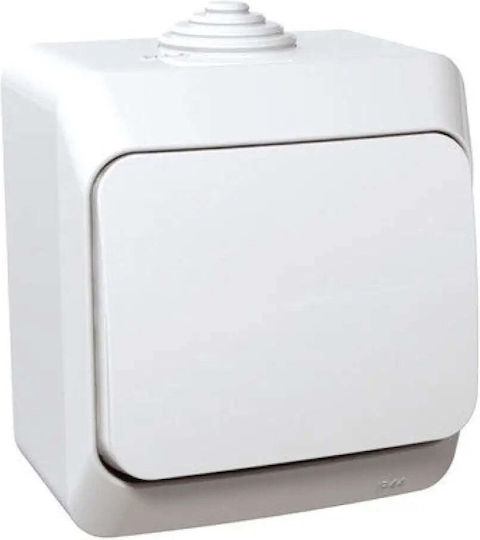 Cedar Plus Surface Mounted Hermetic Connector Single Pole 16ax Ip44 White Wnt-100yf Wde000510