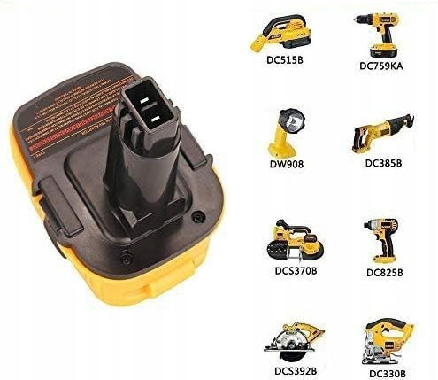Rosfix Adapter Dewalt Dc9096 Dewalt Battery Dca1820 Yellow Black