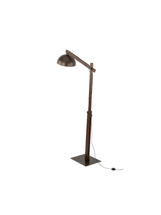 TK Lighting Oslo Floor Lamp H180xW80cm. with Socket for Bulb E27 Brown