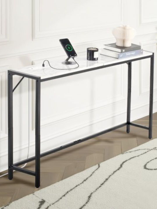 Κονσόλα Μεταλλική με Μαρμάρινη Επιφάνεια Marble Μ110xΠ23.9xΥ74.2εκ.