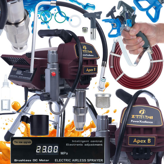 Zenthril Apex B Farbenspitzpistole Einheit 2500w 20mpa 0.031" 3.2l/min Powerxcellence Serie