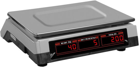 Kontrollwaage 330x240mm Netzteil + Batterie 40kg 2g Weiß