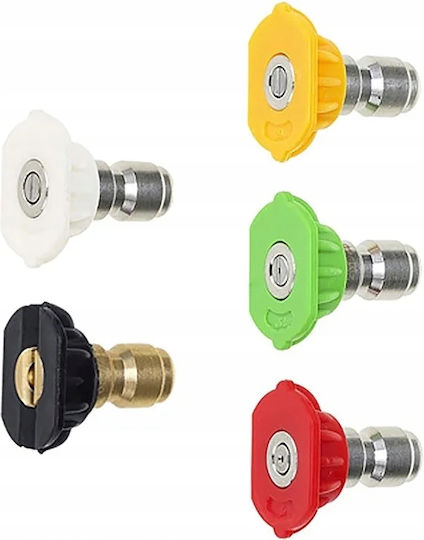 Rosfix Set of 5 Quick Connect Pressure Washer Nozzles 0° 15° 25° 40° 60° + Washing Lance Y