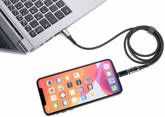 Troika Regular Cablu USB la Type-C cu mai multe porturi Negru 1m (CBL10)
