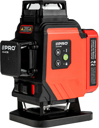 Profindustry PRO-AQ4DG Γραμμικό Αλφάδι Laser Πράσινης Δέσμης με Εύρος Εργασίας 30m