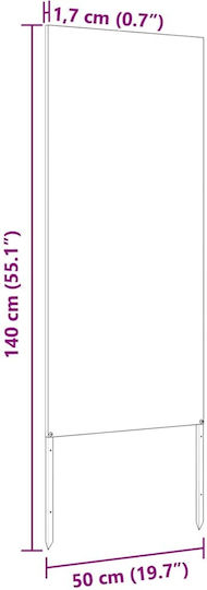Vidaxl Διακοσμητική Πλάκα Κήπου Λευκό 50 X 140 Cm