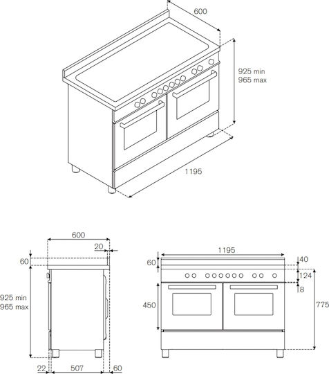 Bertazzoni Κουζίνα HER126G2ENET
