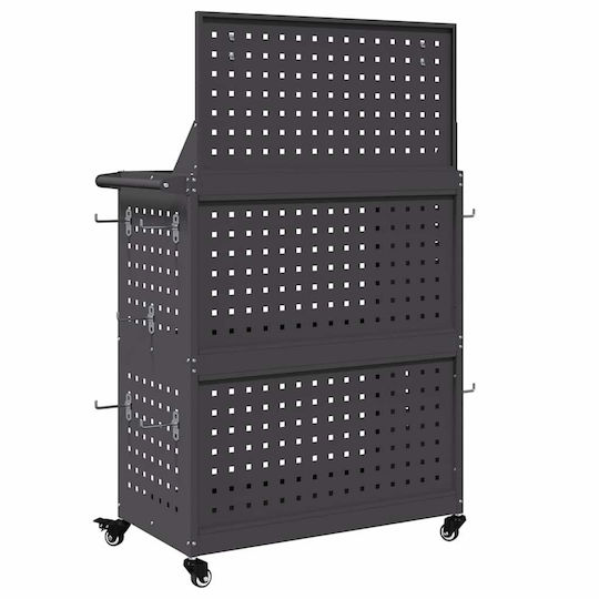 vidaXL Metallisch Werkzeugkiste B65xT35xH111cm