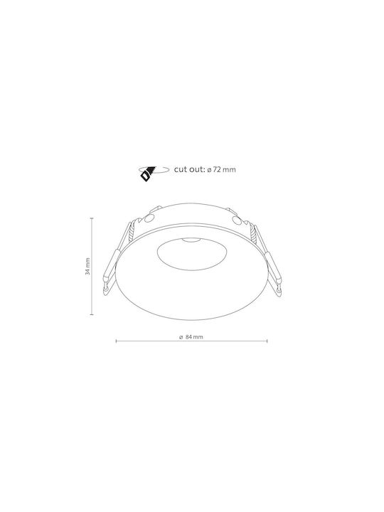 TK Lighting Σποτ Οροφής Εξωτερικού Χώρου GU10 σε Λευκό Χρώμα 3500
