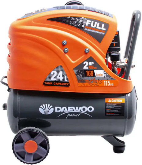 Daewoo Compresor de aer cu Putere 2hp și Rezervor de aer 24lt DAAC24DN