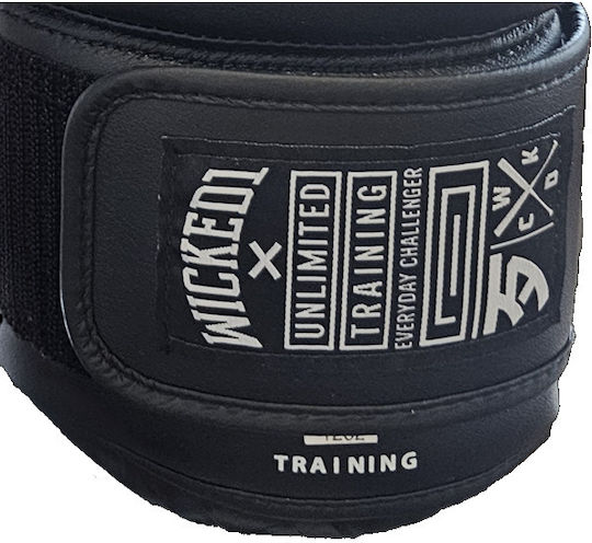 Wicked1 Boxing Gloves made of Synthetic Leather for Match Black