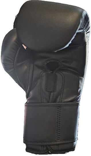 Wicked1 Boxing Gloves made of Synthetic Leather for Match Black