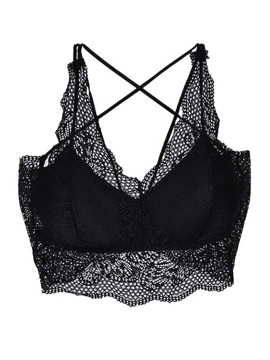 Siya Miting Lace Underwear Set with Bralette & Slip Black