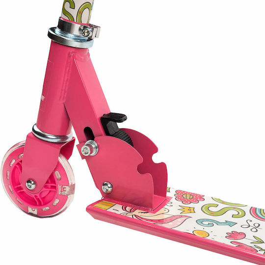 Action One Kids 3-wheel Scooter Flowers Unicorns Pink