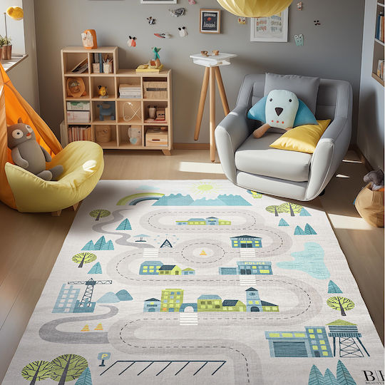 Beauty Home Детско килимче Сив 135x180см Beauty Home Детско килимче Сив 135x180см