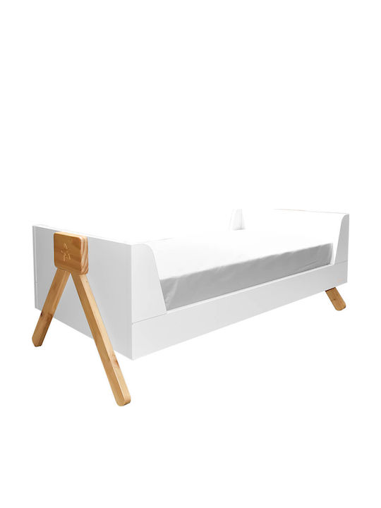 Bebe Stars Babybett Weiß mit Matratze 70x140cm