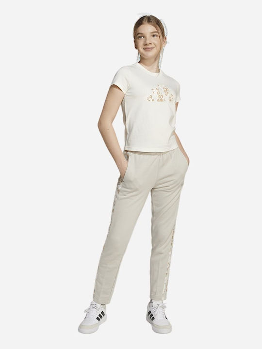 Kids Sweatpants Ecru 3 Stripes
