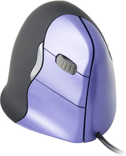 R-Go Tools Wired Mouse 4 Small Ενσύρματο Εργονομικό Vertical Ποντίκι Μωβ