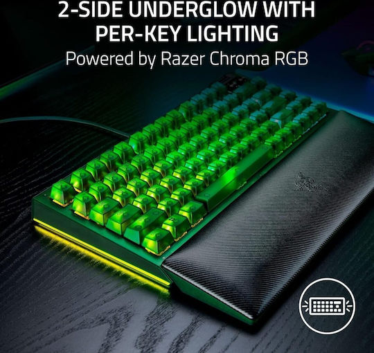 Razer BlackWidow V4 Gaming Mechanische Tastatur 75% mit Razer Orange Schaltern und RGB-Beleuchtung (Englisch US) Phantom Green Edition