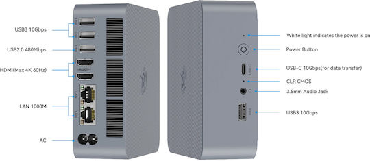 Beelink EQi12 Mini PC (Core i5-1235U/16GB DDR4/500GB SSD/W11 Pro)
