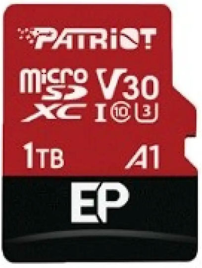 Patriot EP Series microSDXC 512GB U3 V30 A1 UHS-I 90MB/s with Adapter