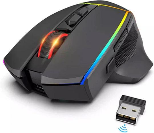 Redragon Axe Pro M814 Ασύρματο RGB Gaming Ποντίκι 8000 DPI Μαύρο