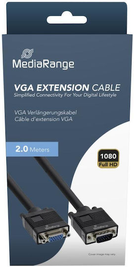 MediaRange VGA male to VGA male Black 2m Cable (MRCS249)
