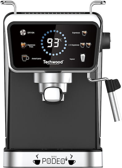 Techwood Automatic Espresso Machine 1350W Pressure 20bar Brown TCA-1386EXN