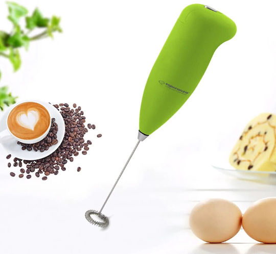 Esperanza Spumieră de cafea Baterie de mână Verde