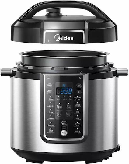 Midea Multifunktionskocher 1000W mit Kapazität 5.7Es Silber